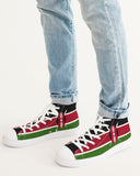 Kenya Flag Men's Hightop Canvas Shoe - Conscious Apparel Store