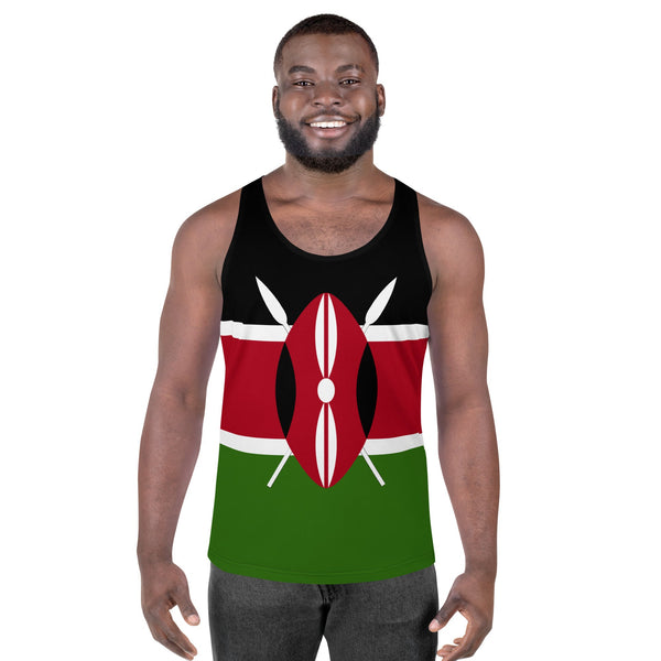 Kenya Flag Unisex Tank Top - Conscious Apparel Store