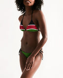 Kenya Flag Women's Triangle String Bikini - Conscious Apparel Store