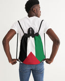 Palestine Flag Canvas Drawstring Bag - Conscious Apparel Store