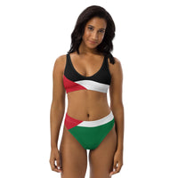 Palestine Flag high-waisted bikini - Conscious Apparel Store