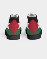 Palestine Flag Men's Hightop Canvas Shoe - Black - Conscious Apparel Store