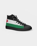 Palestine Flag Men's Hightop Canvas Shoe - Black - Conscious Apparel Store