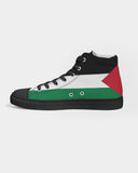 Palestine Flag Men's Hightop Canvas Shoe - Black - Conscious Apparel Store