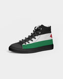 Palestine Flag Men's Hightop Canvas Shoe - Black - Conscious Apparel Store