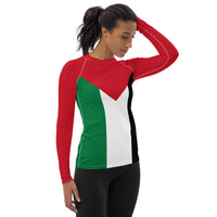 Palestine Flag Women's Rash Guard - Conscious Apparel Store