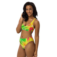 Psychedelic Rastafarian high-waisted bikini - Conscious Apparel Store