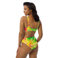 Psychedelic Rastafarian high-waisted bikini - Conscious Apparel Store