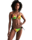 Psychedelic Rastafarian Women's Triangle String Bikini - Conscious Apparel Store