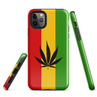 Rasta Leaf Tough Cellphone Case for iPhone® - Conscious Apparel Store