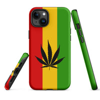 Rasta Leaf Tough Cellphone Case for iPhone® - Conscious Apparel Store