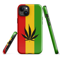 Rasta Leaf Tough Cellphone Case for iPhone® - Conscious Apparel Store