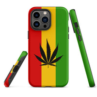 Rasta Leaf Tough Cellphone Case for iPhone® - Conscious Apparel Store