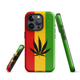 Rasta Leaf Tough Cellphone Case for iPhone® - Conscious Apparel Store