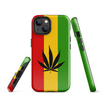 Rasta Leaf Tough Cellphone Case for iPhone® - Conscious Apparel Store