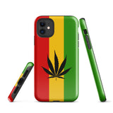 Rasta Leaf Tough Cellphone Case for iPhone® - Conscious Apparel Store