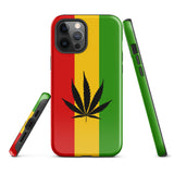 Rasta Leaf Tough Cellphone Case for iPhone® - Conscious Apparel Store