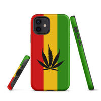 Rasta Leaf Tough Cellphone Case for iPhone® - Conscious Apparel Store