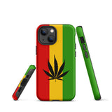 Rasta Leaf Tough Cellphone Case for iPhone® - Conscious Apparel Store