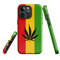 Rasta Leaf Tough Cellphone Case for iPhone® - Conscious Apparel Store