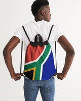 South Africa Flag Canvas Drawstring Bag - Conscious Apparel Store