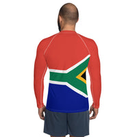 South Africa Flag Men's Rash Guard - Conscious Apparel Store