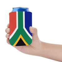 South Africa Flag Neoprene Can Cooler 4" x 2.7" dia. - Conscious Apparel Store