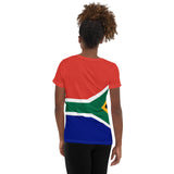 South Africa Flag Women's Athletic T-shirt - Conscious Apparel Store