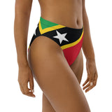 St Kitts & Nevis Flag high-waisted bikini bottom - Conscious Apparel Store