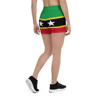 St Kitts & Nevis Flag Leggings Shorts - Conscious Apparel Store