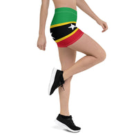 St Kitts & Nevis Flag Leggings Shorts - Conscious Apparel Store