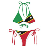St Kitts & Nevis Flag string bikini - Conscious Apparel Store