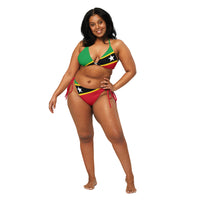 St Kitts & Nevis Flag string bikini - Conscious Apparel Store