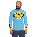 St Lucia Flag Men's Rash Guard - Conscious Apparel Store