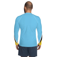 St Lucia Flag Men's Rash Guard - Conscious Apparel Store