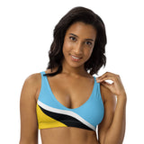 St Lucia Flag padded bikini top - Conscious Apparel Store