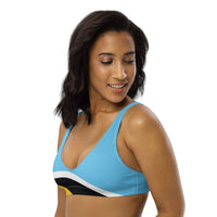 St Lucia Flag padded bikini top - Conscious Apparel Store