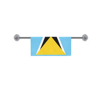 St Lucia Flag Square Towel 13“x13” - Conscious Apparel Store