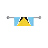 St Lucia Flag Square Towel 13“x13” - Conscious Apparel Store