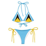 St Lucia Flag string bikini - Conscious Apparel Store