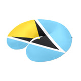 St Lucia Flag U-Shape Travel Pillow - Conscious Apparel Store