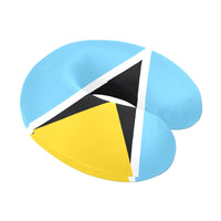 St Lucia Flag U-Shape Travel Pillow - Conscious Apparel Store