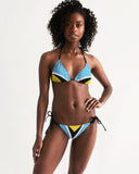 St Lucia Flag Women's String Bikini - Conscious Apparel Store