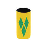 St Vincent Flag Neoprene Can Cooler 5" x 2.3" dia. - Conscious Apparel Store