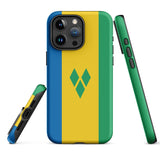 St Vincent Flag Tough Cellphone Case for iPhone® - Conscious Apparel Store