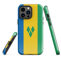 St Vincent Flag Tough Cellphone Case for iPhone® - Conscious Apparel Store