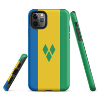 St Vincent Flag Tough Cellphone Case for iPhone® - Conscious Apparel Store