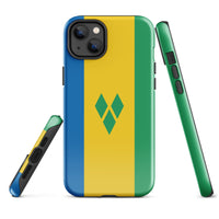 St Vincent Flag Tough Cellphone Case for iPhone® - Conscious Apparel Store