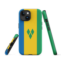 St Vincent Flag Tough Cellphone Case for iPhone® - Conscious Apparel Store