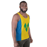 St Vincent Flag Unisex Tank Top - Conscious Apparel Store